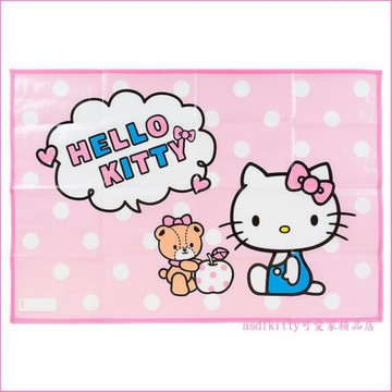 asdfkitty*KITTY粉水玉超薄野餐墊/櫥櫃墊-89*59公分-日本正版商品