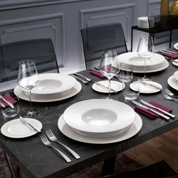 德國唯寶VilleroyBoch進口西餐餐具高檔純白陶瓷盤碟茶壺咖啡杯