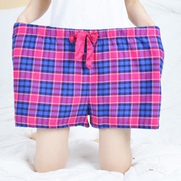 加肥加大碼短睡褲女胖MM純棉磨毛絨布200斤寬松休閑女式睡褲家居