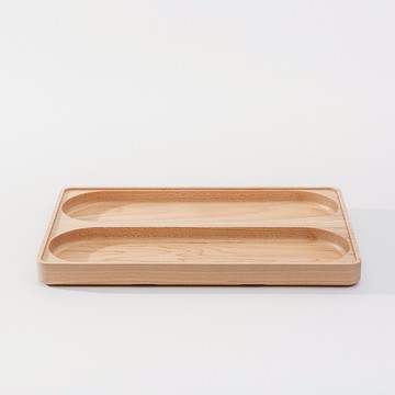 【Jeantopia】知音選品 實木堆疊文具收納 雙格大長盤 | 1534805