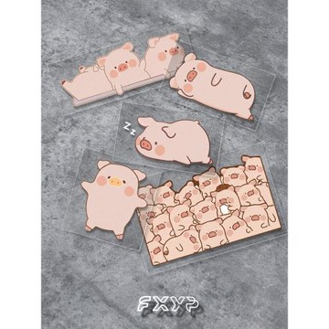 FXYP 罐頭豬LULU豬摩托電動車頭盔行李箱電腦汽車窗反光防水貼紙