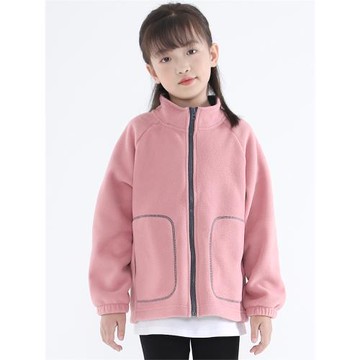 兒童外套搖粒絨春秋男童加絨上衣女童羊羔絨加厚冬裝保暖大童衣服