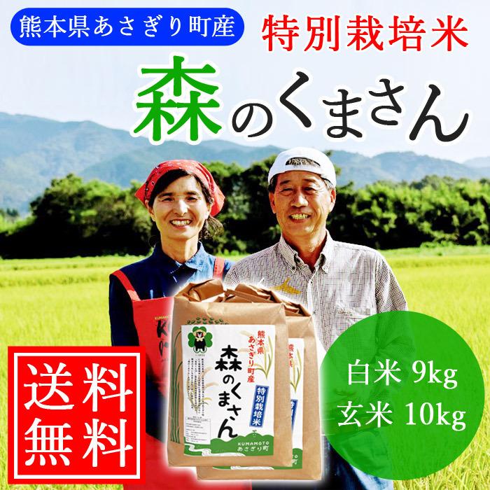 令和5年産 特別栽培米 森のくまさん 10kg 選べる精米歩合 お米 白米 玄米 5分づき 7分づき 熊本県産 農薬不使用 化学肥料不使用 