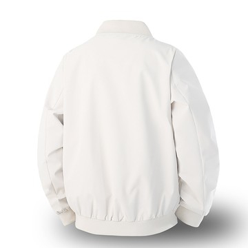 【HOT 本舖】男装棒球服夾克男二開款上衣男風衣戶外工裝2025新款棒球領行政夾克男外套男純色團體服衝鋒