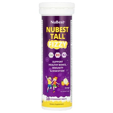 NuBest, Tall® Fizzy，橙味，10 片泡騰片