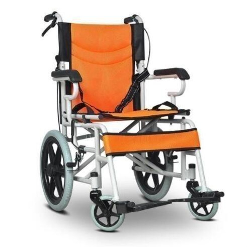 マキテック 車椅子 自走式車椅子 折りたたみ 背折れ 車いす モジュールタイプ 小花ブルー マキテック 