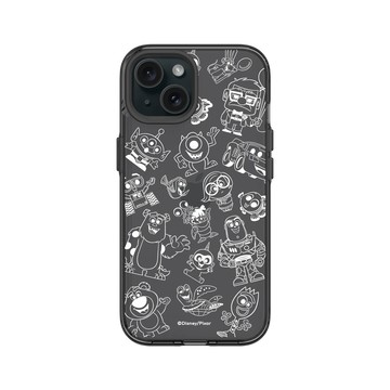 iPhone 15 Clear 酷墨灰 - 迪士尼-皮克斯 PIXAR - 皮克斯系列 - 角色線條風格