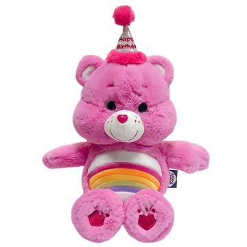 Care Bears 彩虹熊 生日Cheer Bear 玩偶 27cm  粉色  1入