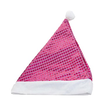 摩達客 耶誕派對 夢幻亮片聖誕帽 粉紅色  1個