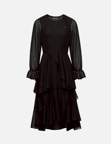 Asymmetric Layer See Through Dress