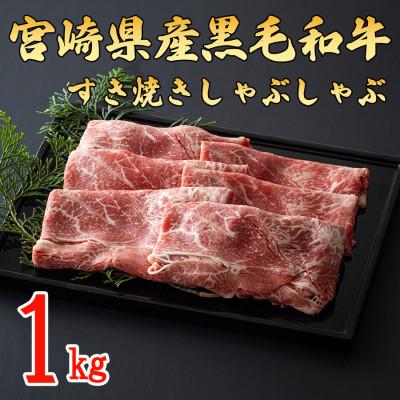 ふるさと納税 美郷町 宮崎県産黒毛和牛スライス 1kg(500g×2)(美郷町)