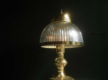 【老時光 OLD-TIME】早期二手台灣製厚重玻璃桌燈