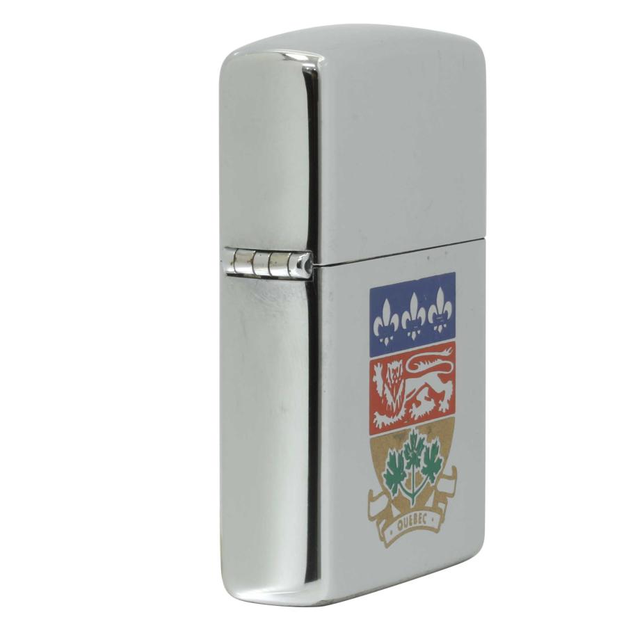 絶版 ヴィンテージ Zippo ジッポー 中古 1995年製造カナダ製造 州の紋章シリーズ QUEBEC ケベック州 鏡面 レギュラー [N]未使用・新品