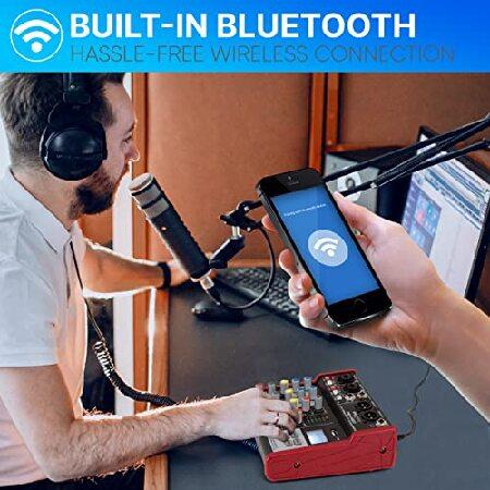 Studio Audio Sound Mixer Board Channel Bluetooth Compatible Professional Portable Digital Dj Mixing Console w  USB Mixer Audio Interface -並行輸入