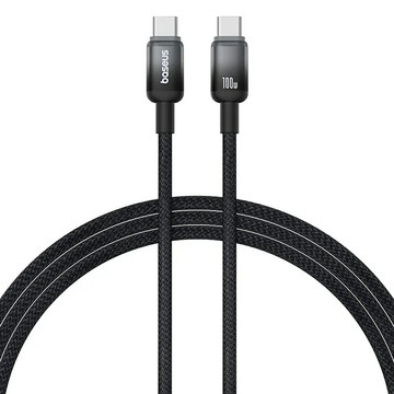 【Baseus 倍思】漸變系列 C to C 100W 充電傳輸線 2M 星曜黑【三井3C】