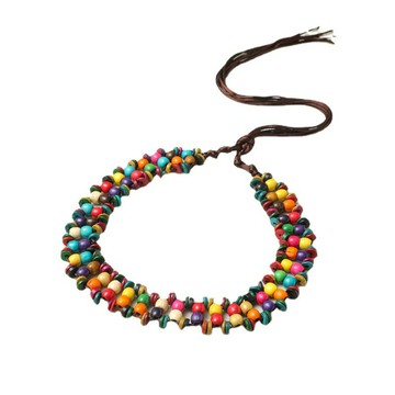 【巴黎精品】現貨+預購 女皮帶美式腰帶波希米亞風腰飾-七彩串珠編織蠟繩腰鍊女配件3款a1by18