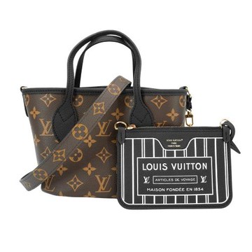 Louis Vuitton 展示品 Neverfull BB 雙面手提/斜背包(M12099-黑)