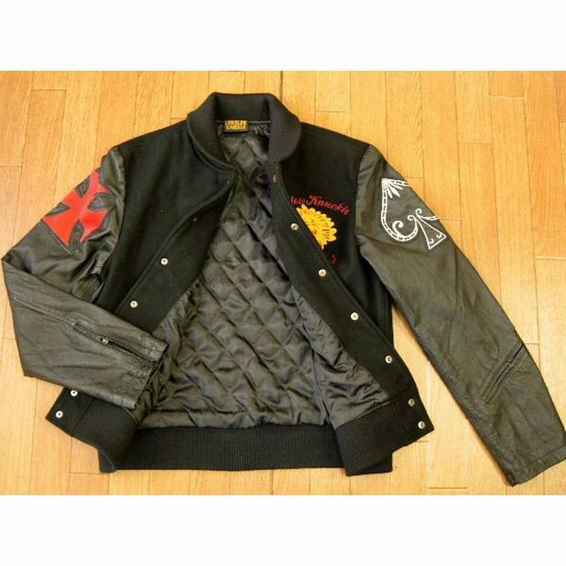 devilock デビロック　ライダース　デザイン　袖レザー　スタジャン devilock デビロックライダースデザイン袖レザースタジャン