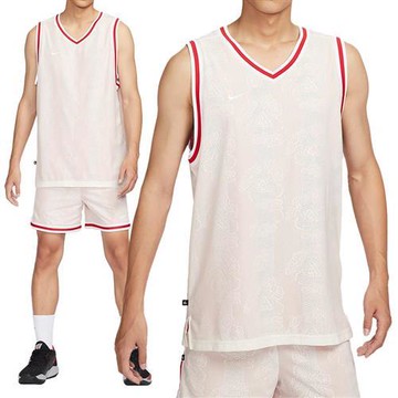 Nike NK DF DNA Jersey 男款 白紅色 運動 刺繡Logo 字母哥 球衣 背心 FZ0925-133