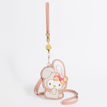 Hello Kitty - Arnold Palmer - 證件套附頸掛繩與伸縮手挽繩  Amusement系列 - 粉色