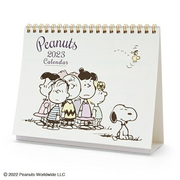 【震撼精品百貨】2023年曆~史奴比Peanuts Snoopy~史奴比Snoopy 2023線圈桌曆L(白好友)*20313