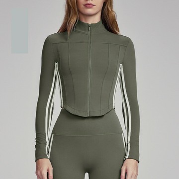 現貨+預購 女 瑜珈外套運動服外套瑜珈服健身親膚透氣速乾-裸感外套6色74ld8【獨家進口】【米蘭精品】