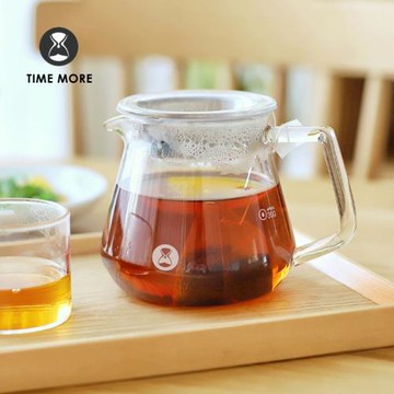 泰摩 耐熱玻璃咖啡分享壺 家用手沖咖啡壺套裝 花茶壺360/600ml