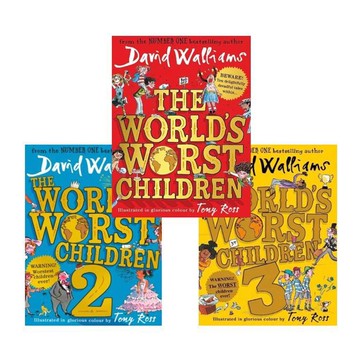 The World's Worst Children 1, 2 & 3 (3冊合售)/糟糕壞小孩: 髒兮兮/ 糟糕壞小孩: 氣嘟嘟/ 糟糕壞小孩: 鬧哄哄/大衛．威廉 eslite誠品