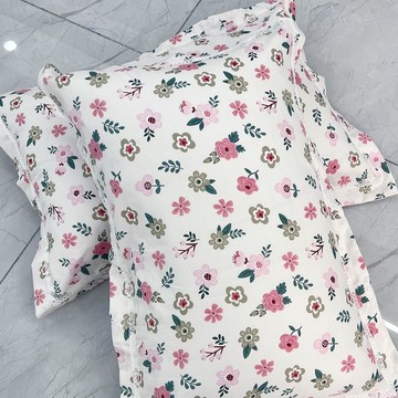 臺灣/🌸枕套 枕頭套 純棉枕套 冰絲枕套48×74釐米正品一對家用枕頭套全宿舍爆款數碼印花粉色小碎花