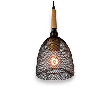 日系風格 實木燈頭 吊燈 鐵幕系列 小搖鈴款 適合吧台 LC032