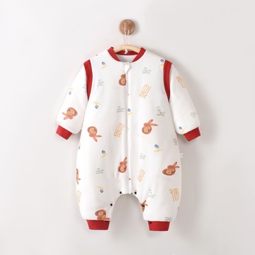 嬰兒寶寶睡袋秋冬款加厚春秋分腿兒童純棉四季夾棉恒溫冬季防踢被鑫弘-萌寶童裝可開發票