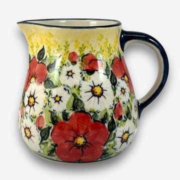 波蘭手繪手工陶-牛奶壺 750ML 波蘭快樂系列 設計師款