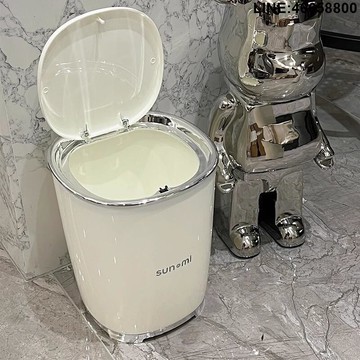 免運 開立發票 垃圾桶 垃圾桶高顏值家用客廳輕奢高檔臥室創意按壓帶蓋衛生間新款