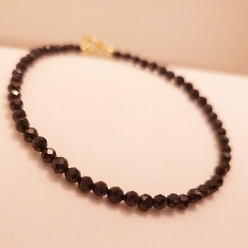 送禮物 [現貨商品]【焦糖小姐Ms caramelo 】天然黑曜石3mm 水晶 切面