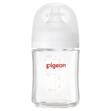 pigeon 貝親 母乳實感耐熱玻璃瓶 0個月以上  160ml  白色  1個
