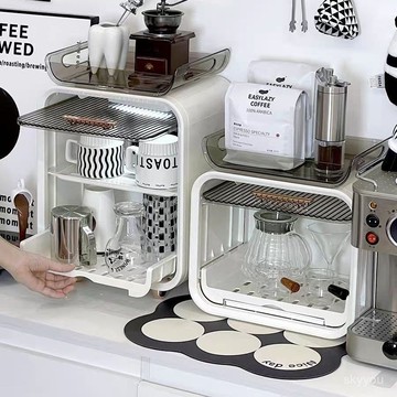 【限時特賣】杯架杯子收納置物架奶瓶茶杯茶具置物櫃防塵水杯收納架桌麵收納櫃 TSTJ