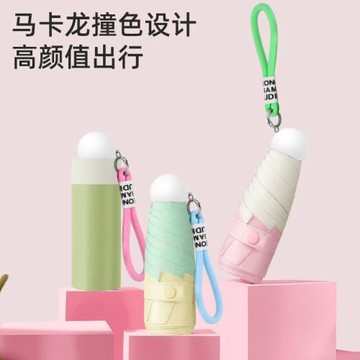 新品6骨雙面撞色彩膠傘晴雨兩用女太陽傘防曬防紫外線折疊傘印log