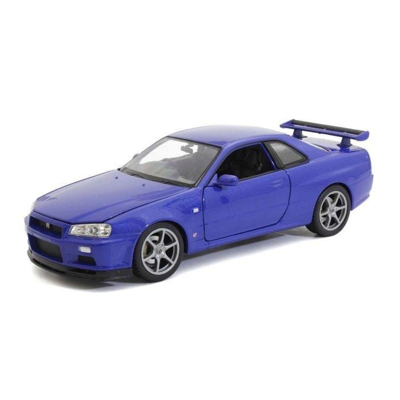 ミニカー 1/24 ニッサン スカイライン GT-R(R34) メタリックブルー