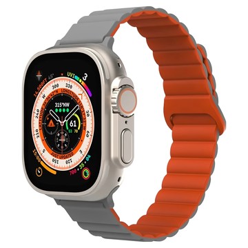 JTLEGEND JTL Lithe 磁吸錶帶 42/44/45/49mm  灰色 + 橘色  Apple Watch Ultra/S8/7/6/5/SE 2022/2020  1條