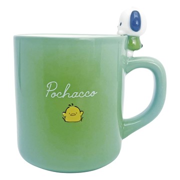 SUN ART 陶瓷馬克杯 約260ML  杯緣子 帕恰狗 綠色  1個