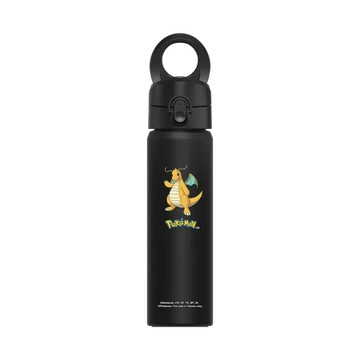 磁吸水壺 AquaStand 不鏽鋼 700cc - 附吸管 黑 - 寶可夢 Pokemon - LOGO款-快龍