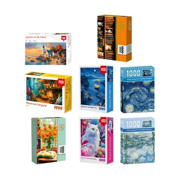 拼圖 【OE TOYS】1000PCS拼圖 多種圖案款式 1000片拼圖 療癒拼圖 藝術拼圖 風景拼圖 減壓拼圖 居家擺飾
