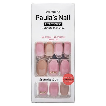 Paula's Nail 寶拉美甲 蜜糖舒芙蕾 24片  1組