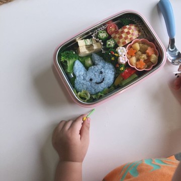 抗菌可微波不鏽鋼餐盒三件組 便當盒 兒童餐具 ∣Moek X Jesper