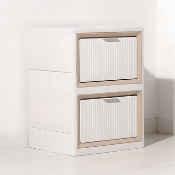 Olliving 模組開放式收納箱 400  2個  350 x 280 x 400 mm  白米色