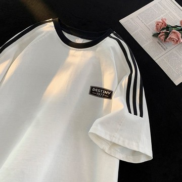 【真！隔日達！】240G高品質純棉短袖 夏季男生衣服 T恤 加大碼寬鬆上衣 oversize風 t恤 落肩版 潮流百搭