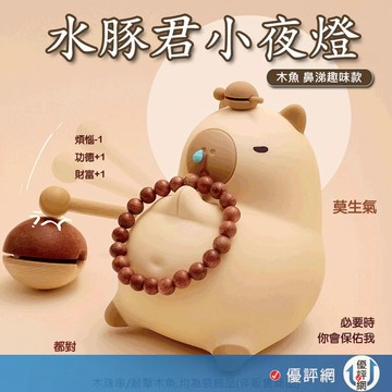 水豚君夜燈 木魚鼻涕款 木魚小夜燈 拍拍燈 水豚燈 拍拍燈 小夜燈 矽膠拍拍燈