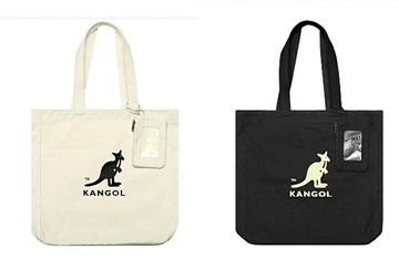 ~雪黛屋~KANGOL 托特購物包簡式主袋大容量可A4資夾防水帆布零錢悠遊卡L6055303220