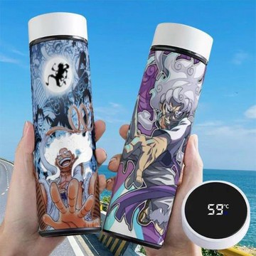 海賊王尼卡周邊智能保溫杯大容量不銹鋼便攜高顏值測溫度
