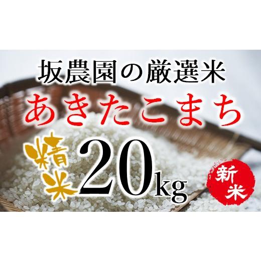 ふるさと納税 山形県 三川町 坂農園の厳選米！あきたこまち20kg